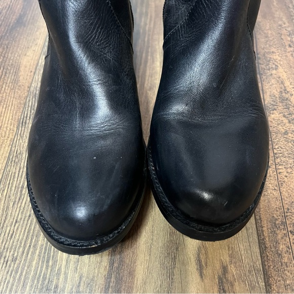 Gianni Bini Black Brown Tall Side Zip Riding Boots SZ 8 - Picture 6 of 11